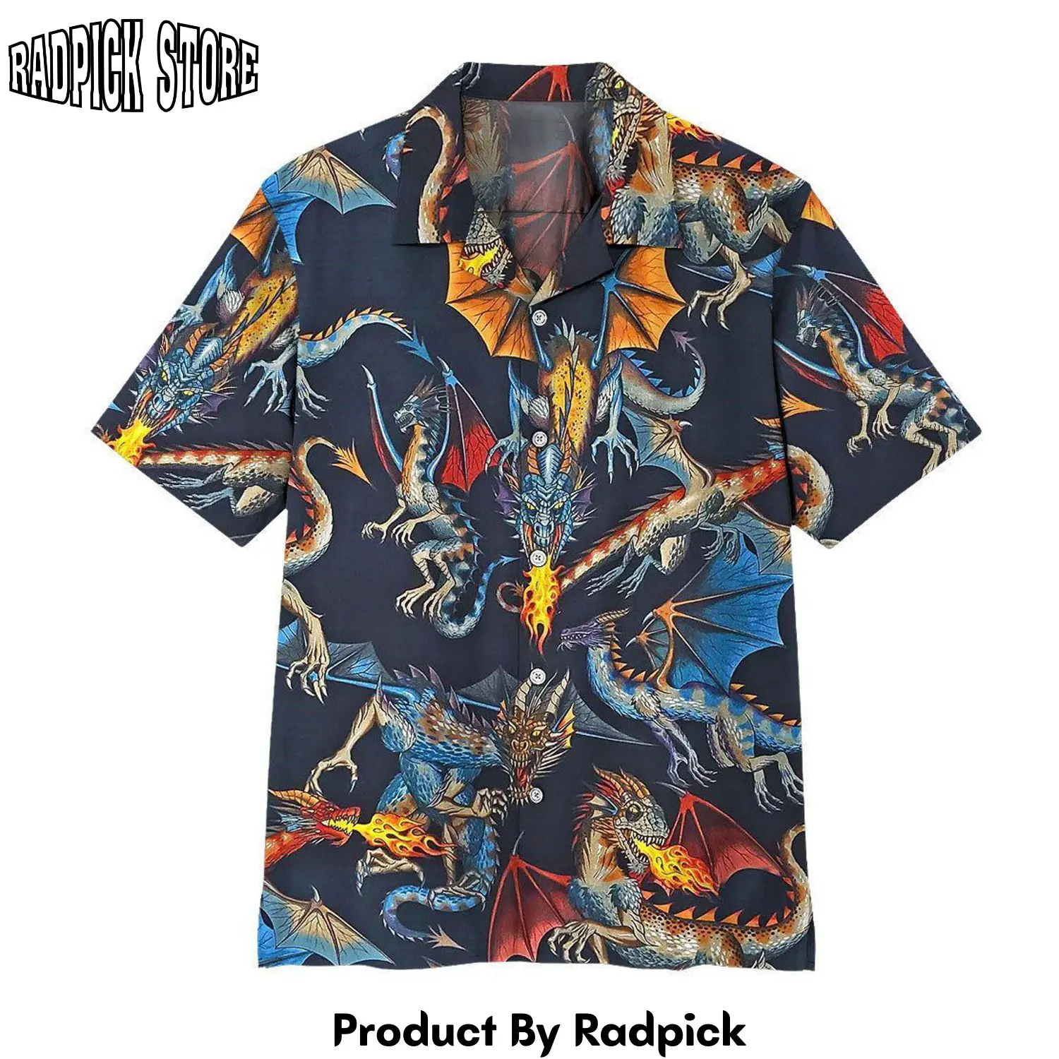 Radpick 3d dragon hawaii shirt ntu rp2921349